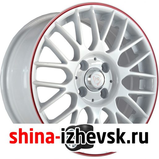 Колесный диск NZ SH668 8xR18 5×120 ET42 DIA67.1 белый с красной полосой по ободу в Ижевске